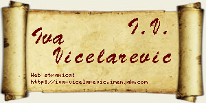 Iva Vicelarević vizit kartica